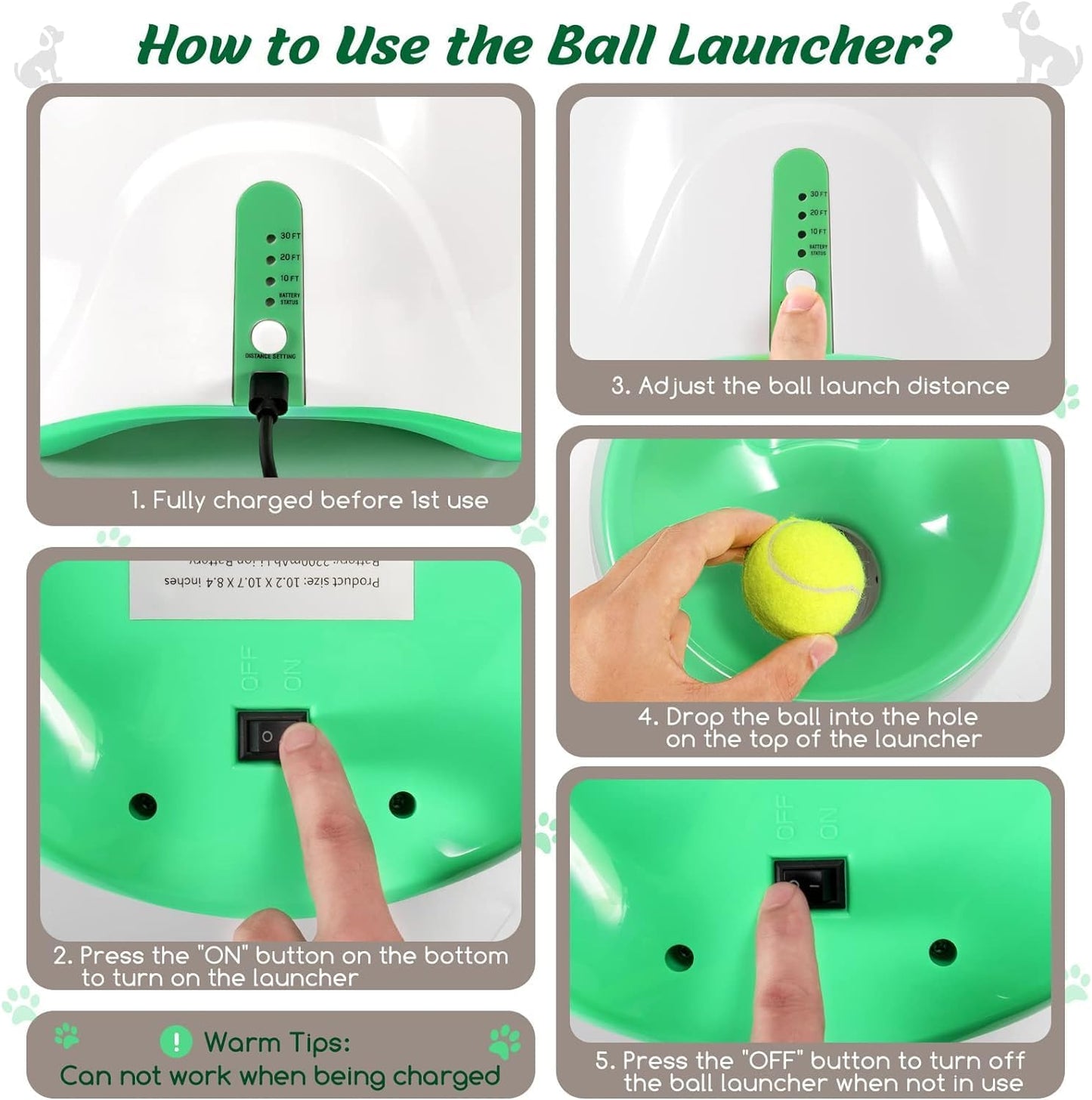 Automatic Dog Ball Thrower — 3 Distance Settings