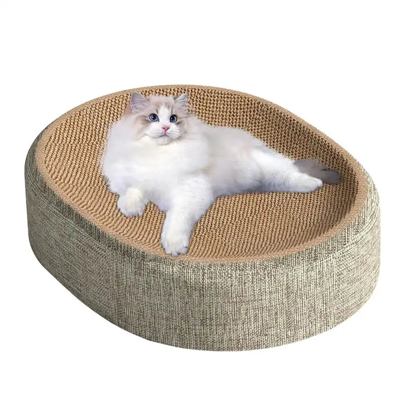Oval Sisal Cat Scratcher Bed