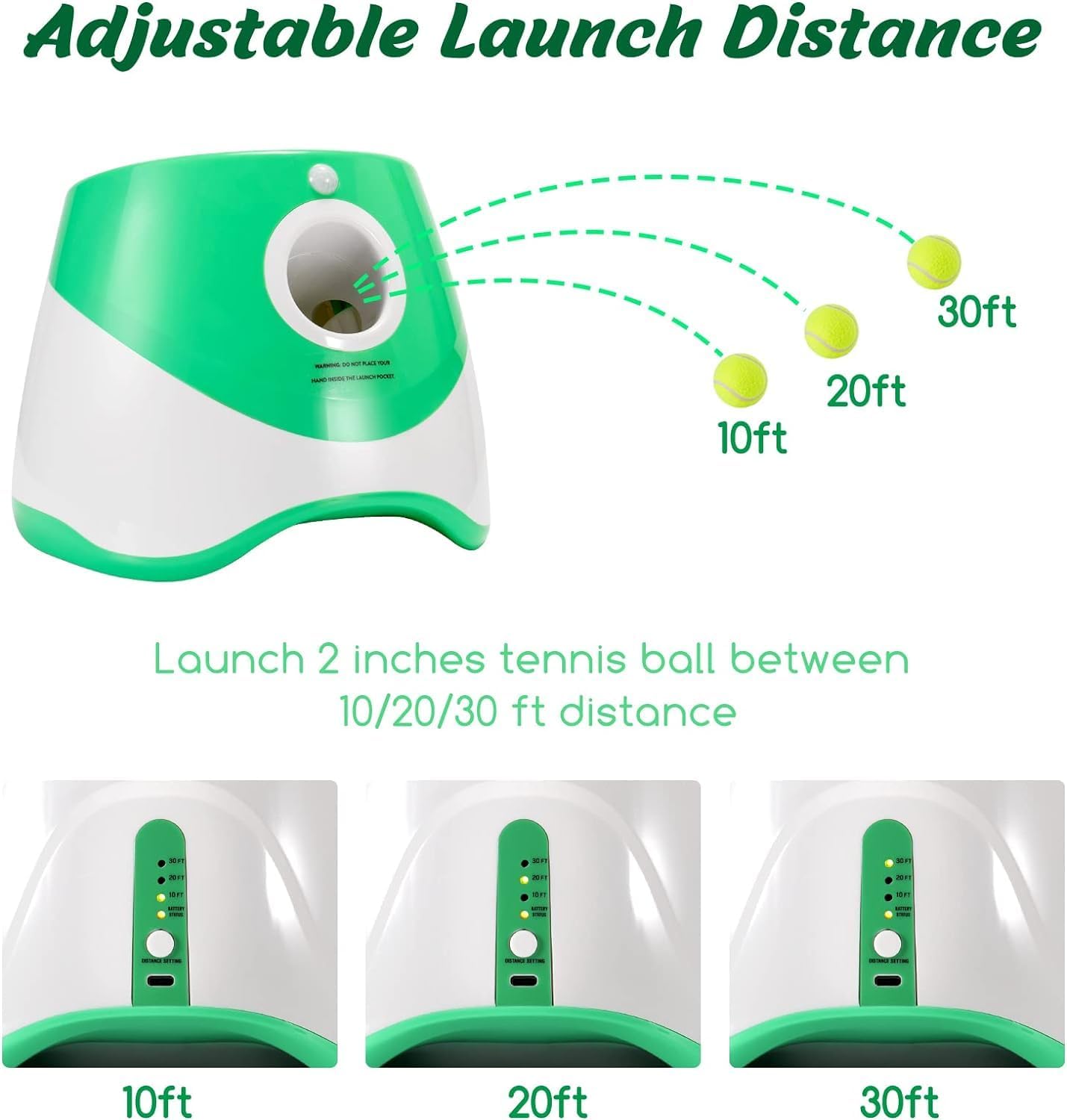 Automatic Dog Ball Thrower — 3 Distance Settings