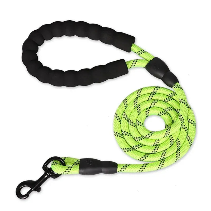 Reflective Dog Leash Padded Handle